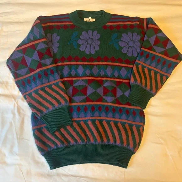 Colorful Geometric Pattern Sweater - Picture 2 of 5